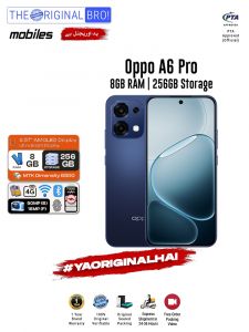 Oppo A6 Pro - 8GB RAM - 256GB Storage - Easy Monthly Installments - PTA Approved - 1 Year Official Warranty - The Original Bro Mobiles - TOB70
